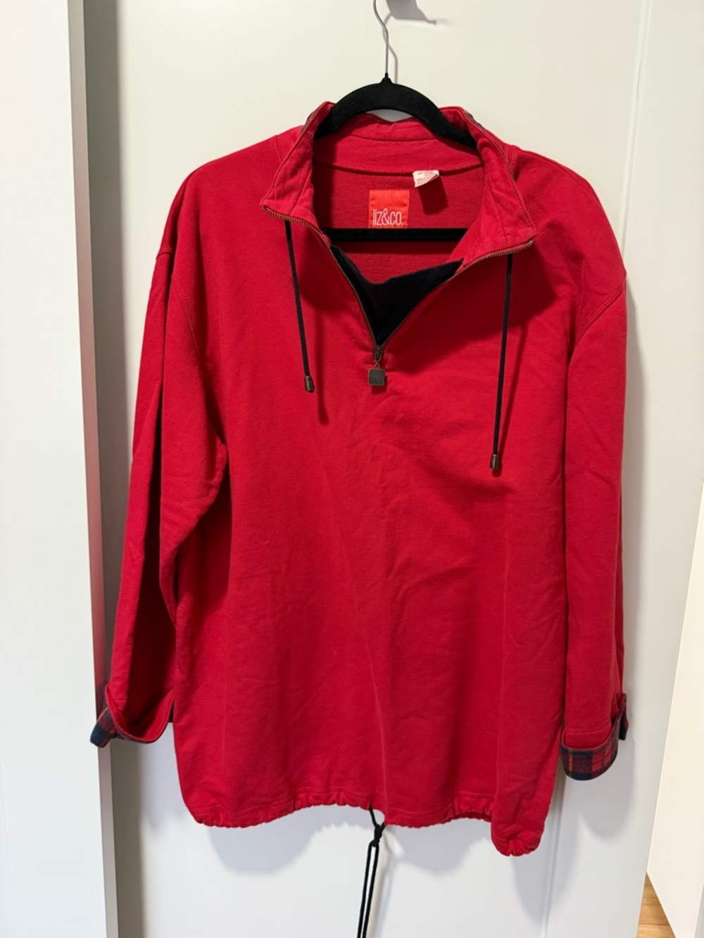 liz & co. Red Crewneck Top